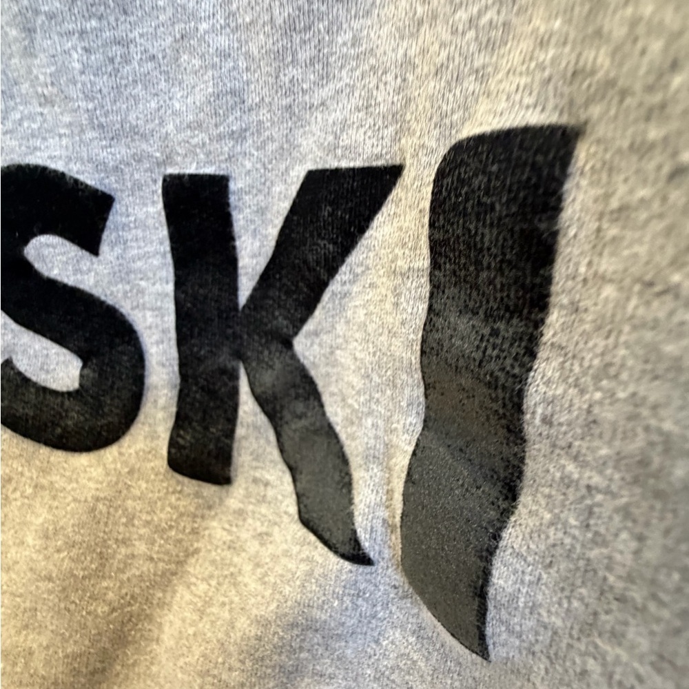 Small Anthropologie kule Apres Ski oversized sweatshirt gray embroidered - Picture 11 of 16